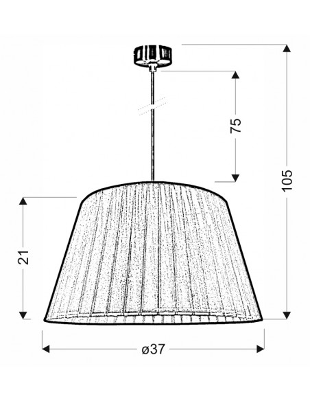 CANDELLUX NOTIZIA LAMPA WISZĄCA SATYNOWY 37 1X60W E27 ABAŻUR CZARNY 31-23285