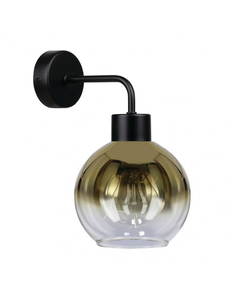 CANDELLUX LADY LAMPA KINKIET CZARNY 1X40W E27 KLOSZ ZŁOTY 21-27894