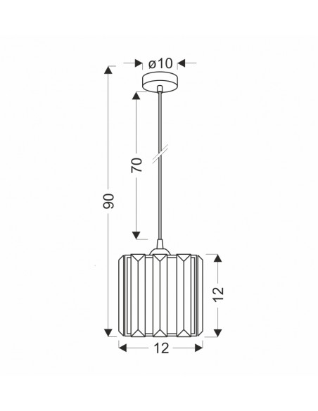 CANDELLUX GLASSIA LAMPA WISZĄCA CZARNY 1X40 E27 KLOSZ CZARNY+KRYSZTAŁY BEZBARWNE 31-21106