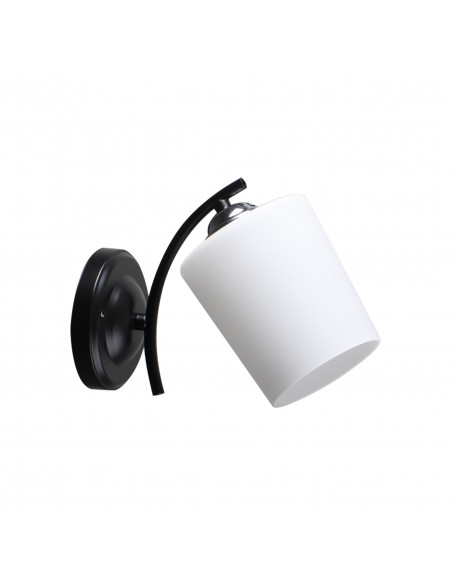 CANDELLUX ESNYR LAMPA KINKIET CHROMOWY+CZARNY 1X40 E27 KLOSZ BIAŁY 21-22684