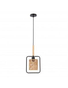 CANDELLUX CROWN LAMPA WISZĄCA CZARNY 1X40W E27 ABAŻUR BEŻOWY 31-26767