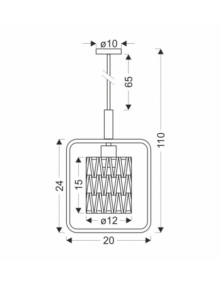 CANDELLUX CROWN LAMPA WISZĄCA CZARNY 1X40W E27 ABAŻUR BEŻOWY 31-26767