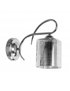 CANDELLUX ITALO LAMPA KINKIET CHROMOWY 1X40W E27 KLOSZ SREBRNY 21-21601
