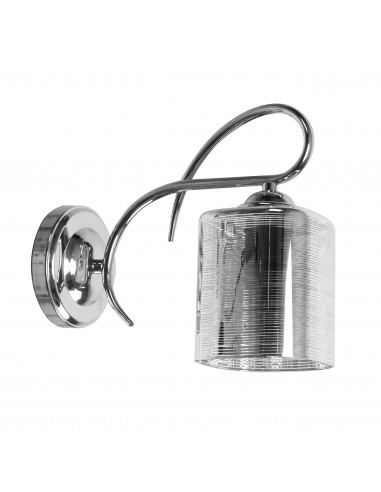 CANDELLUX ITALO LAMPA KINKIET CHROMOWY 1X40W E27 KLOSZ SREBRNY 21-21601