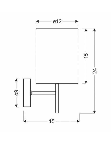 CANDELLUX YAN LAMPA KINKIET PATYNOWY 1X40W E14 ABAŻUR ORZECHOWY 21-27573