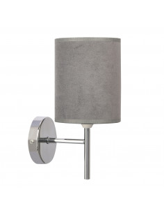CANDELLUX YAN LAMPA KINKIET CHROMOWY 1X40W E14 ABAŻUR GRAFITOWY 21-27559