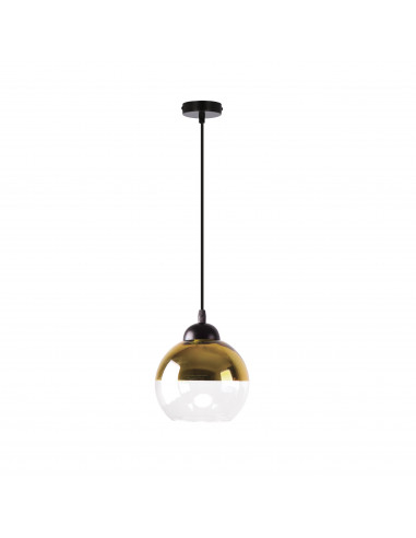 CANDELLUX CONTESSA LAMPA WISZĄCA CZARNY 1X40 E27 KLOSZ ZŁOTY 31-21212