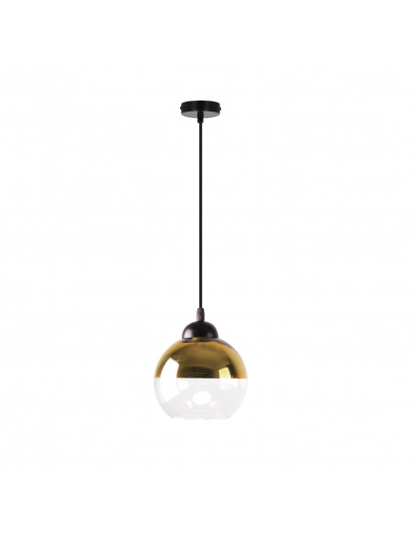 CANDELLUX CONTESSA LAMPA WISZĄCA CZARNY 1X40 E27 KLOSZ ZŁOTY 31-21212