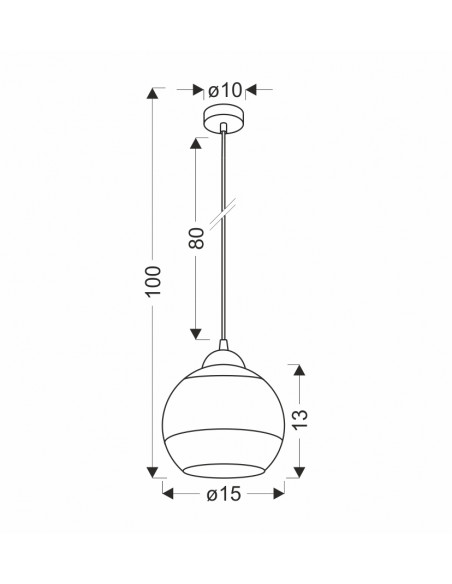 CANDELLUX CONTESSA LAMPA WISZĄCA CZARNY 1X40 E27 KLOSZ ZŁOTY 31-21212