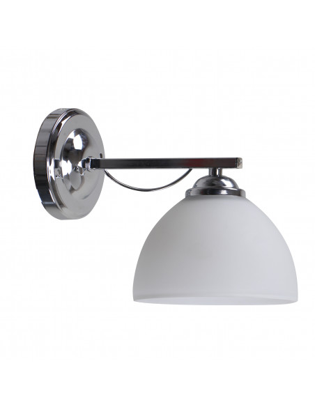 CANDELLUX FILONA LAMPA KINKIET CHROMOWY 1X40 E27 KLOSZ BIAŁY 21-22691