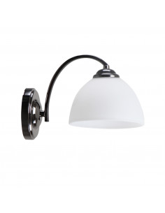 CANDELLUX GRACJA LAMPA KINKIET CZARNY PERŁOWY 1X40 E27 KLOSZ BIAŁY 21-22448