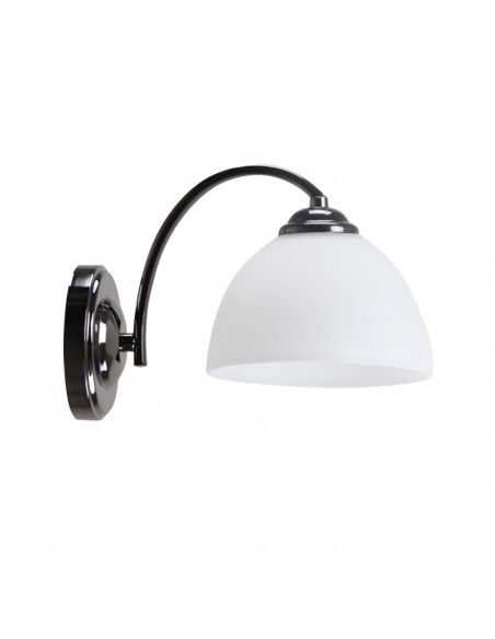 CANDELLUX GRACJA LAMPA KINKIET CZARNY PERŁOWY 1X40 E27 KLOSZ BIAŁY 21-22448
