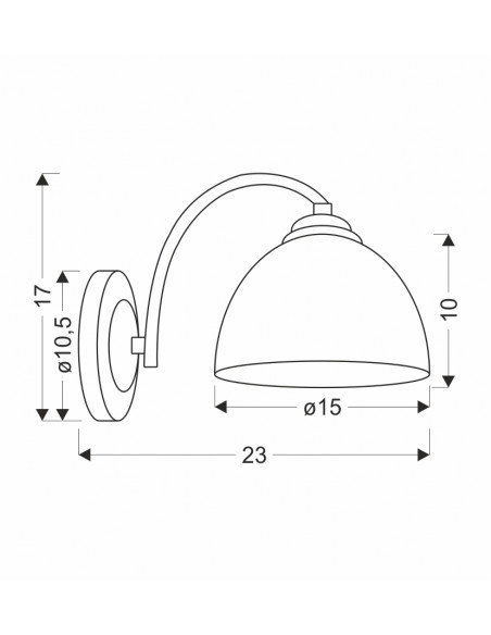 CANDELLUX GRACJA LAMPA KINKIET CZARNY PERŁOWY 1X40 E27 KLOSZ BIAŁY 21-22448