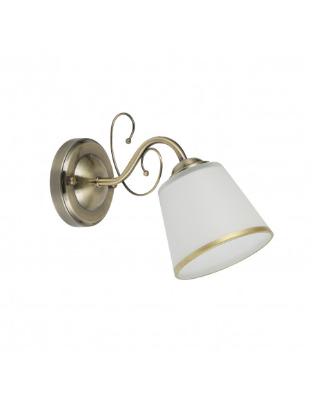 CANDELLUX LOSANNA LAMPA KINKIET PATYNOWY 1X40W E14 KLOSZ BIAŁY Z OBWÓDKĄ 21-26606