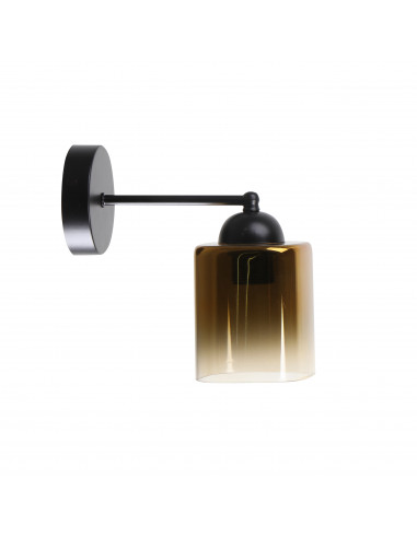 CANDELLUX SERENA LAMPA KINKIET CZARNY 1X40 E27 KLOSZ ZŁOTY 21-21144