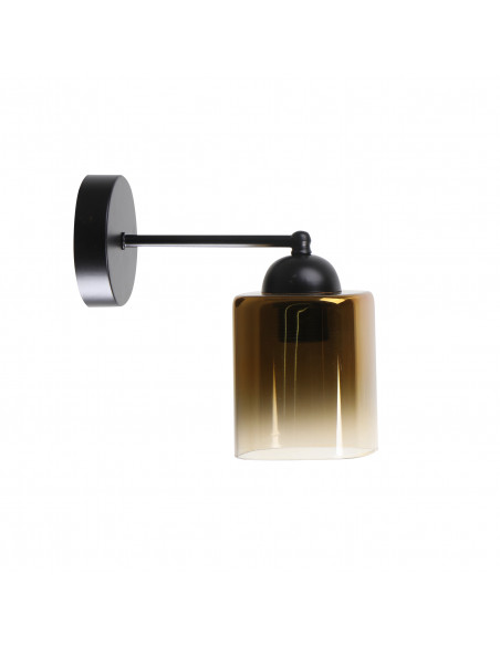 CANDELLUX SERENA LAMPA KINKIET CZARNY 1X40 E27 KLOSZ ZŁOTY 21-21144