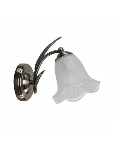 CANDELLUX ANTIQA LAMPA KINKIET PATYNOWY 1X40 E27 KLOSZ BIAŁY 21-22486