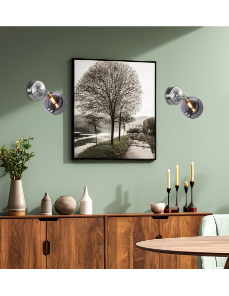 CANDELLUX RODIA LAMPA KINKIET SATYNOWY 1X40W G9 KLOSZ GRAFITOWY 91-20963