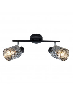 CANDELLUX BILL LAMPA SUFITOWA LISTWA CZARNY 2X40W E27 KLOSZ DYMIONY 92-27382
