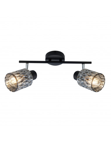 CANDELLUX BILL LAMPA SUFITOWA LISTWA CZARNY 2X40W E27 KLOSZ DYMIONY 92-27382