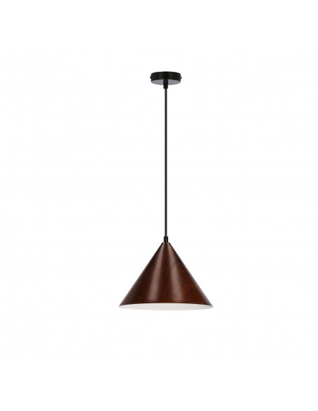 CANDELLUX DUNCA LAMPA WISZĄCA 25 CZARNY 1X40 E27 KLOSZ CIEMNY ORZECHOWY 31-23438