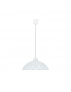 CANDELLUX BRONTE LAMPA WISZĄCA 1X60W E27 KLOSZ BIAŁY Z WZOREM 31-16744