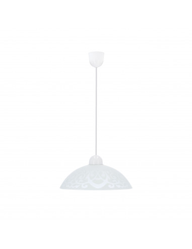 CANDELLUX BRONTE LAMPA WISZĄCA 1X60W E27 KLOSZ BIAŁY Z WZOREM 31-16744