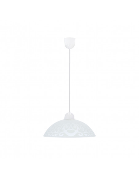 CANDELLUX BRONTE LAMPA WISZĄCA 1X60W E27 KLOSZ BIAŁY Z WZOREM 31-16744