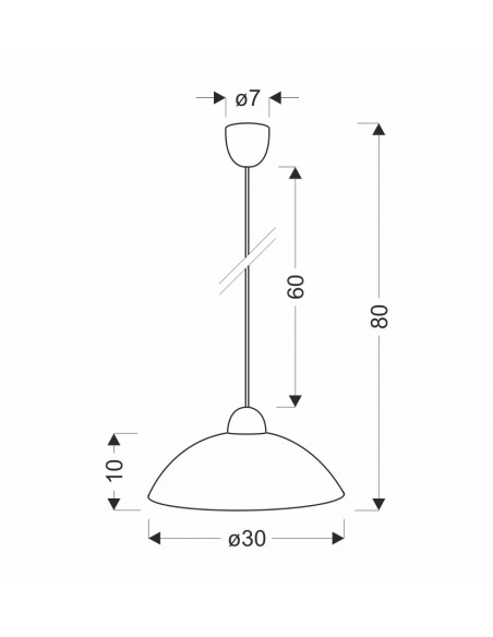 CANDELLUX BRONTE LAMPA WISZĄCA 1X60W E27 KLOSZ BIAŁY Z WZOREM 31-16744