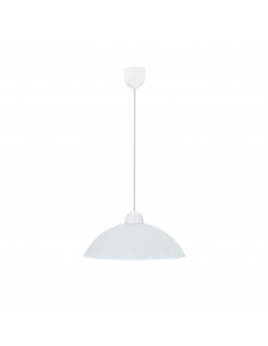 CANDELLUX FANUSA LAMPA WISZĄCA 1X60W E27 KLOSZ BIAŁY Z WZOREM 31-16751