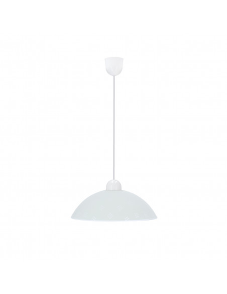 CANDELLUX FANUSA LAMPA WISZĄCA 1X60W E27 KLOSZ BIAŁY Z WZOREM 31-16751