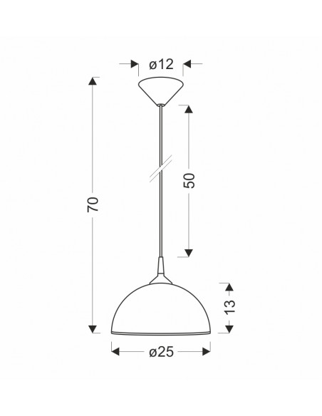CANDELLUX Sugar lampa wisząca 1x60W E27 25cm linka chromowy/srebrny 31-24527