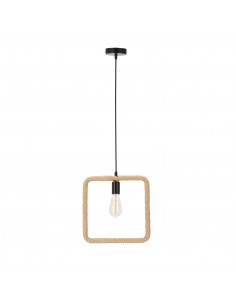 CANDELLUX Quadro lampa wisząca czarny+beżowy 1x40W E27 31-28723