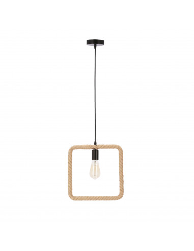 CANDELLUX Quadro lampa wisząca czarny+beżowy 1x40W E27 31-28723
