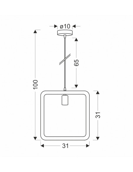 CANDELLUX Quadro lampa wisząca czarny+beżowy 1x40W E27 31-28723