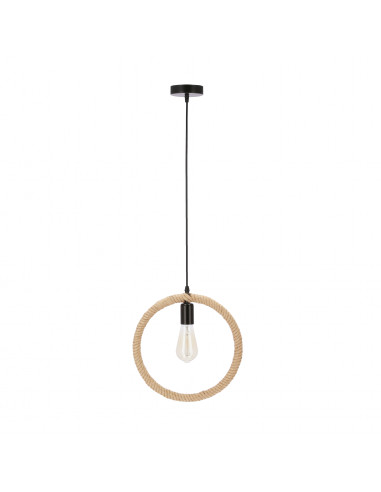 CANDELLUX Kolo lampa wisząca czarny+beżowy 1x40W E27 31-28754