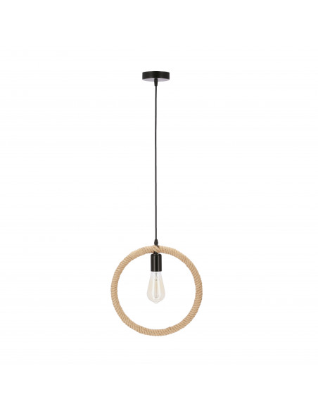 CANDELLUX Kolo lampa wisząca czarny+beżowy 1x40W E27 31-28754