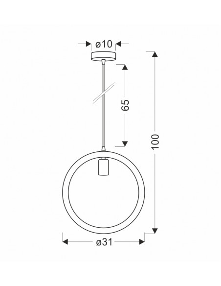 CANDELLUX Kolo lampa wisząca czarny+beżowy 1x40W E27 31-28754