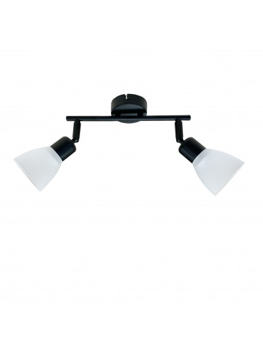 CANDELLUX Costa listwa 2x40W E14 czarny klosz biały 92-29584