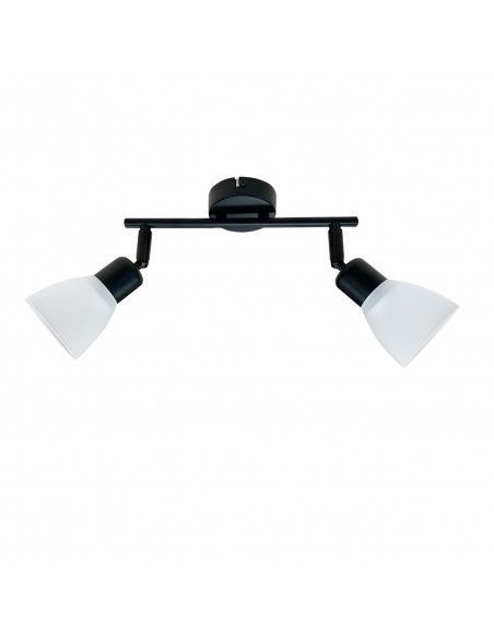 CANDELLUX Costa listwa 2x40W E14 czarny klosz biały 92-29584