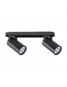 CANDELLUX Gary lampa sufitowa listwa czarny 2x15W GU10 klosz czarny 92-28129