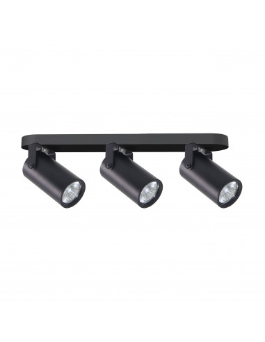 CANDELLUX Gary lampa sufitowa listwa czarny 3x15W GU10 klosz czarny+złoty 93-28136