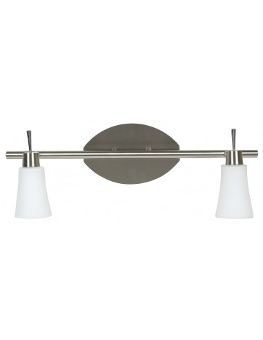 CANDELLUX KROTON LISTWA 2X40W G9 NIKIEL MAT/BIAŁY 92-85620