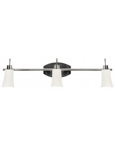 CANDELLUX KROTON LISTWA 3X40W G9 NIKIEL MAT/BIAŁY 93-85637