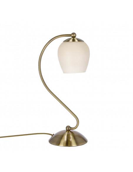 CANDELLUX Serano lampa stołowa patynowy 1x60W E27 klosz kremowy 41-11077