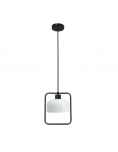 CANDELLUX Zodiac lampa wisząca czarny 1x40W E27 klosz biały 31-26798