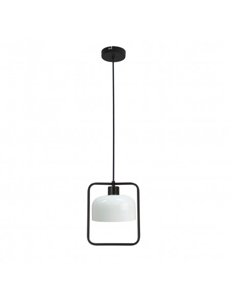CANDELLUX Zodiac lampa wisząca czarny 1x40W E27 klosz biały 31-26798