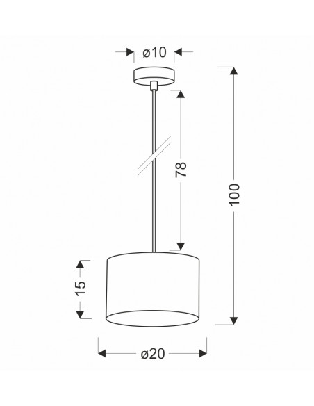 CANDELLUX PANDY lampa wisząca czarny 1x40W E27 abażur szary+złoty 31-37718
