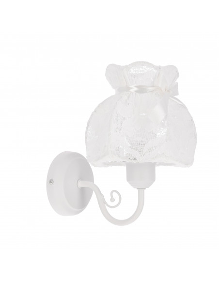 CANDELLUX ROSSINI kinkiet biały 1x40W E27 abażur biały 21-39385