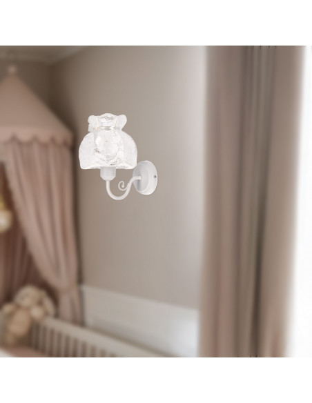 CANDELLUX ROSSINI kinkiet biały 1x40W E27 abażur biały 21-39385